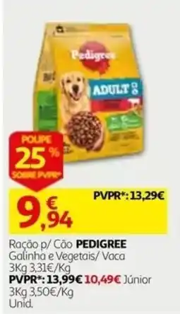 Auchan Ração p/ Cão PEDIGREE promoção