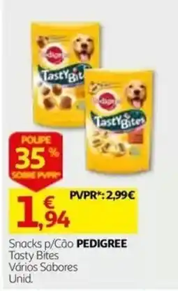 Auchan Snacks p/Cão PEDIGREE Tasty Bites Vários Sabores promoção
