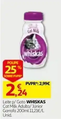 Auchan Leite p/ Gato WHISKAS promoção