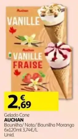 Auchan Gelado Cone Auchan promoção