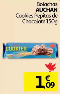 Auchan bolachas auchan cookies pepitas de chocolate promoção