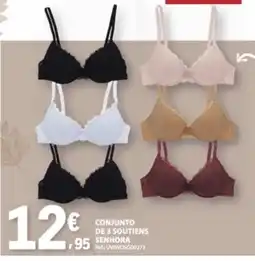 E.Leclerc Conjunto de 3 soutiens senhora promoção