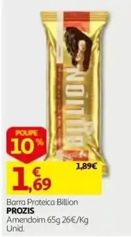 Auchan Barra Proteica Billion Prozis promoção
