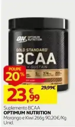 Auchan Suplemento Bcaa optimum nutrition promoção