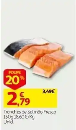 Auchan Tranches de Salmão Fresco promoção