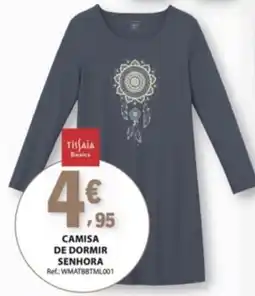 E.Leclerc TisSaia Basics camisa de dormir senhora promoção