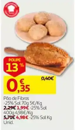Auchan Pão de Fibras promoção