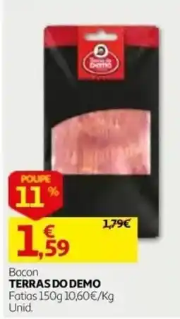 Auchan Bacon terras do demo promoção