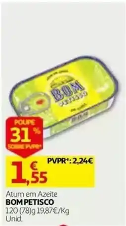 Auchan Atum em Azeite Bom Petisco promoção