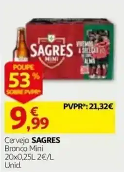 Auchan Cerveja Sagres Branca Mini promoção