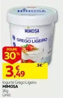 Auchan logurte grego ligeiro mimosa promoção
