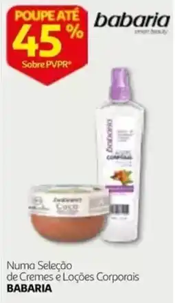 Auchan Cremes e Loções Corporais Babaria promoção