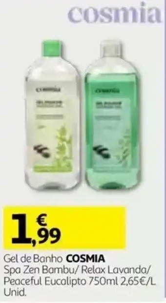 Auchan Gel de banho cosmia promoção
