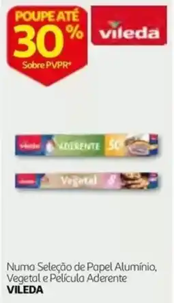 Auchan Papel Alumínio Vegetal e Película Aderente Vileda promoção
