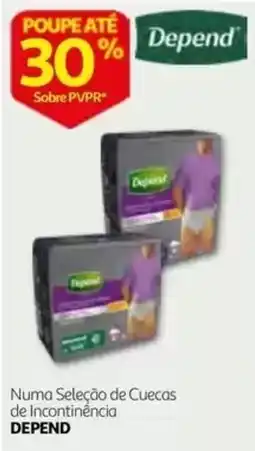 Auchan Numa Seleção de Cuecas de Incontinência Depend promoção