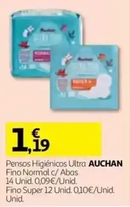 Auchan Pensos Higiênicos Ultra Auchan promoção