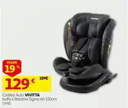 Auchan cadeira auto vivitta promoção