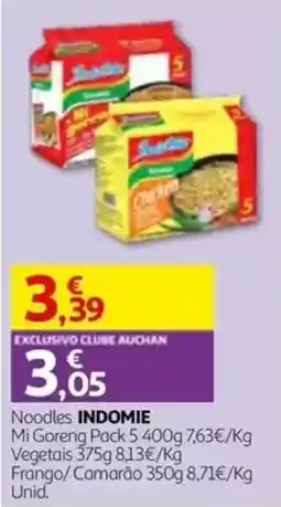 Auchan Noodles INDOMIE promoção