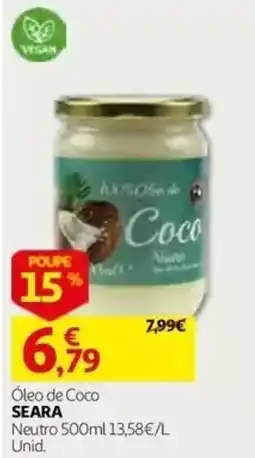 Auchan Óleo de Coco Seara promoção