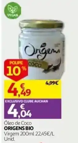 Auchan Óleo de Coco Origens Bio promoção