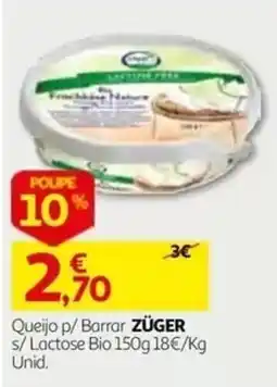 Auchan Queijo p/ Barrar ZÜGER promoção