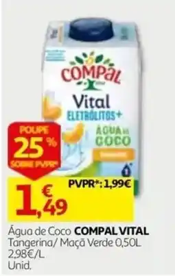 Auchan Água de Coco COMPAL VITAL promoção