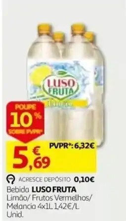 Auchan Bebida Luso Fruta promoção