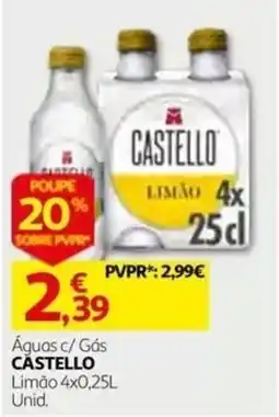 Auchan Águas c/ Gás CASTELLO Limão promoção