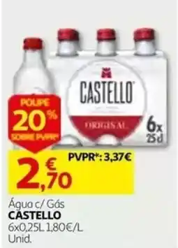 Auchan Água c/ Gás Castello promoção