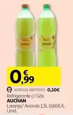 Auchan Refrigerante c/ Gás Auchan Laranja/ Ananás promoção