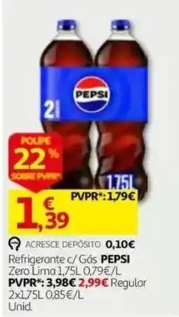 Auchan Refrigerante c/ Gás PEPSI Zero Lima promoção