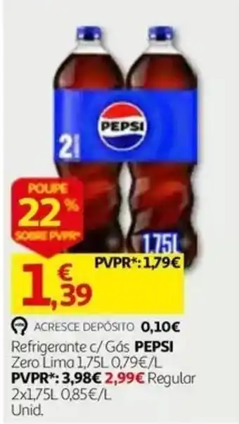 Auchan Refrigerante c/ Gás PEPSI Zero Lima promoção