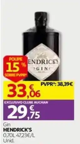 Auchan gin hendrick's promoção