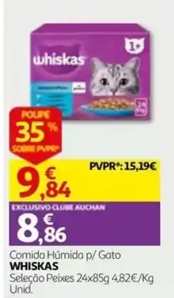 Auchan comida húmida p/ gato whiskas promoção