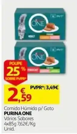 Auchan comida húmida p/ gato purina one promoção