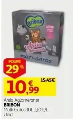 Auchan Areia Aglomerante Bribon Multi Gatos promoção