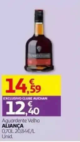 Auchan Aguardente Velha Aliança promoção