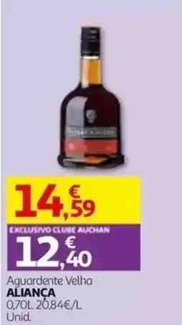 Auchan Aguardente Velha Aliança promoção