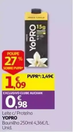 Auchan Leite c/ proteína yopro promoção