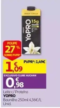 Auchan Leite c/ Proteína YOPRO promoção