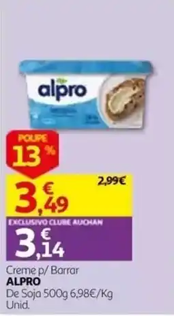 Auchan Creme p/ barrar alpro promoção