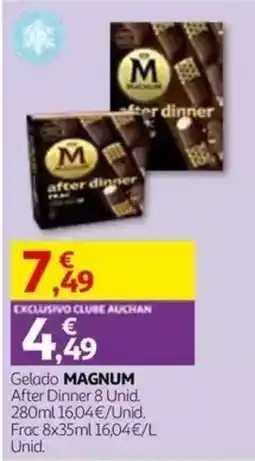 Auchan Gelado MAGNUM After Dinner 8 Unid. promoção