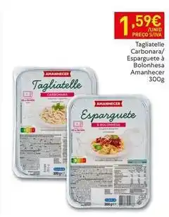 Recheio Amanhecer - tagliatelle carbonara/ esparguete a bolonhesa promoção