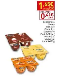 Recheio Danone - sobremesa láctea danette- chantilly- chocolate promoção