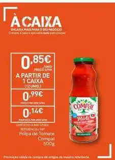 Recheio Compal - polpa de tomate promoção