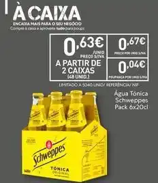 Recheio Schweppes - água tônica promoção
