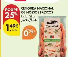 Pingo Doce Nacional - cenoura os noss os frescos promoção