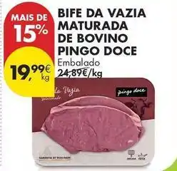 Pingo Doce Pingo doce - bife da vazia maturada de bovino promoção