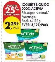 Pingo Doce Activia - iogurte liquido promoção