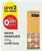 Pingo Doce Massa esparguete promoção